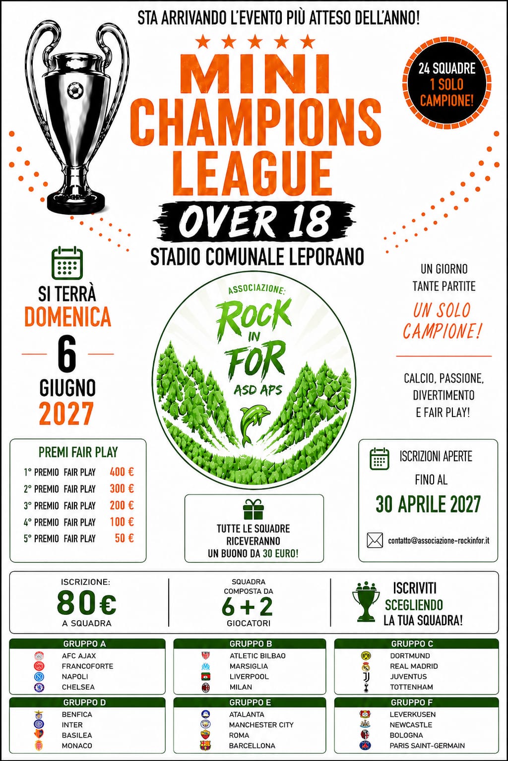 Locandina ufficiale Mini Champions League 2027